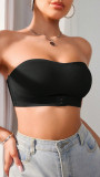 Sexy Seamless Front Closure Strapless Bra Anti-Peek Thin Non-Slip Push-Up Bustier Tank Bra Women