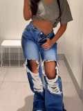 Women Ripped Denim Pants