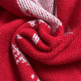 Christmas autumn/winter cartoon reindeer snowflake jacquard Christmas round neck knitting sweater