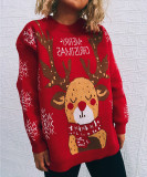 Christmas autumn/winter Christmas themed snowflake elk round neck long-sleeved knitting sweater