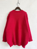 Christmas elk snowflake flocked jacquard round neck knitting sweater