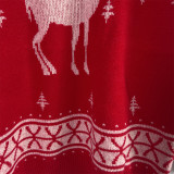 Christmas autumn/winter cartoon reindeer snowflake jacquard Christmas round neck knitting sweater