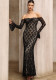 Women French Off-Shoulder Lace Long-Sleeve Maxi Dresses