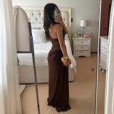 Women Summer Mesh See-Through Sexy Strapless Lace Strap Dress