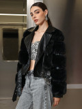 Faux Animal Fur Coat Women Warm Casual Outing Fashion Style Winter Coat