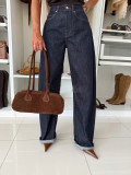Women Autumn Denim Wide-Leg Pants