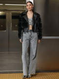Faux Animal Fur Coat Women Warm Casual Outing Fashion Style Winter Coat