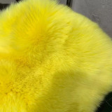 Faux Fur Coat Fox Fur Short Patchwork Winter Warm Top Jacket