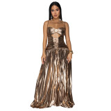 Fashion Women's Sexy Strap Elegant Sparkle Evening Dress