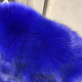 Faux Fur Coat Fox Fur Short Patchwork Winter Warm Top Jacket