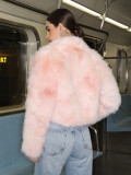 Autumn Winter Faux Fur Coat Fashion Faux Fox Fur Fuzzy Plush Women's Winter Wear