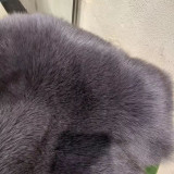 Faux Fur Coat Fox Fur Short Patchwork Winter Warm Top Jacket