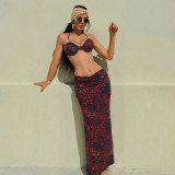 Women's Spring Halter Neck Tie Beaded Chain Slim Low Back Sexy Dress