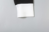 Women's Autumn Chic Color Block Slim Turndown Collar Button Shirt Dress