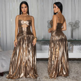 Fashion Women's Sexy Strap Elegant Sparkle Evening Dress