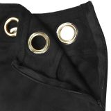 Fashion Women's Sexy Button Slash Shoulder Top Short Skirt Two-Piece Set