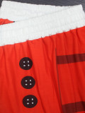 Women's Fashion Elegant Round Neck Long Sleeve Christmas Pattern Printed Lounge Wear Set