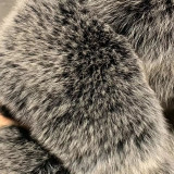 Faux Fur Coat Fox Fur Short Patchwork Winter Warm Top Jacket