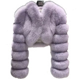 Faux Fur Coat Fox Fur Short Patchwork Winter Warm Top Jacket