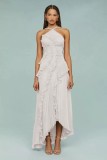 Women's Ruffled Pleated Luxury Chiffon Dress