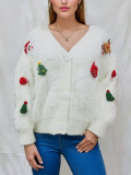 Women red faux mink Christmas coat Sweaters