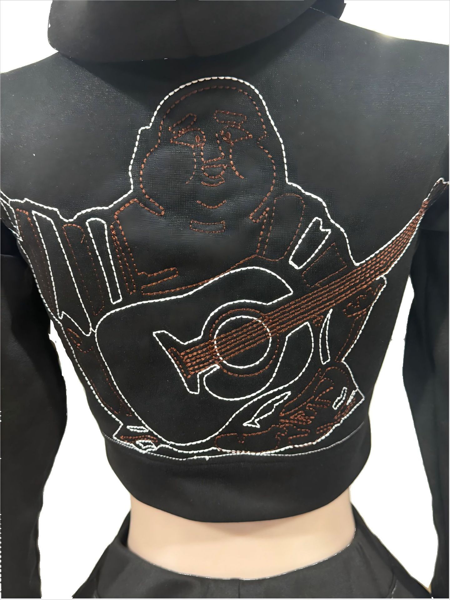 Women casual embroidered sports hoodies two-piece top and pant