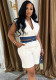 Women Patchwork Sleeveless Vest and Shorts Two-Piece Set