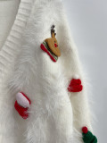 Women red faux mink Christmas coat Sweaters