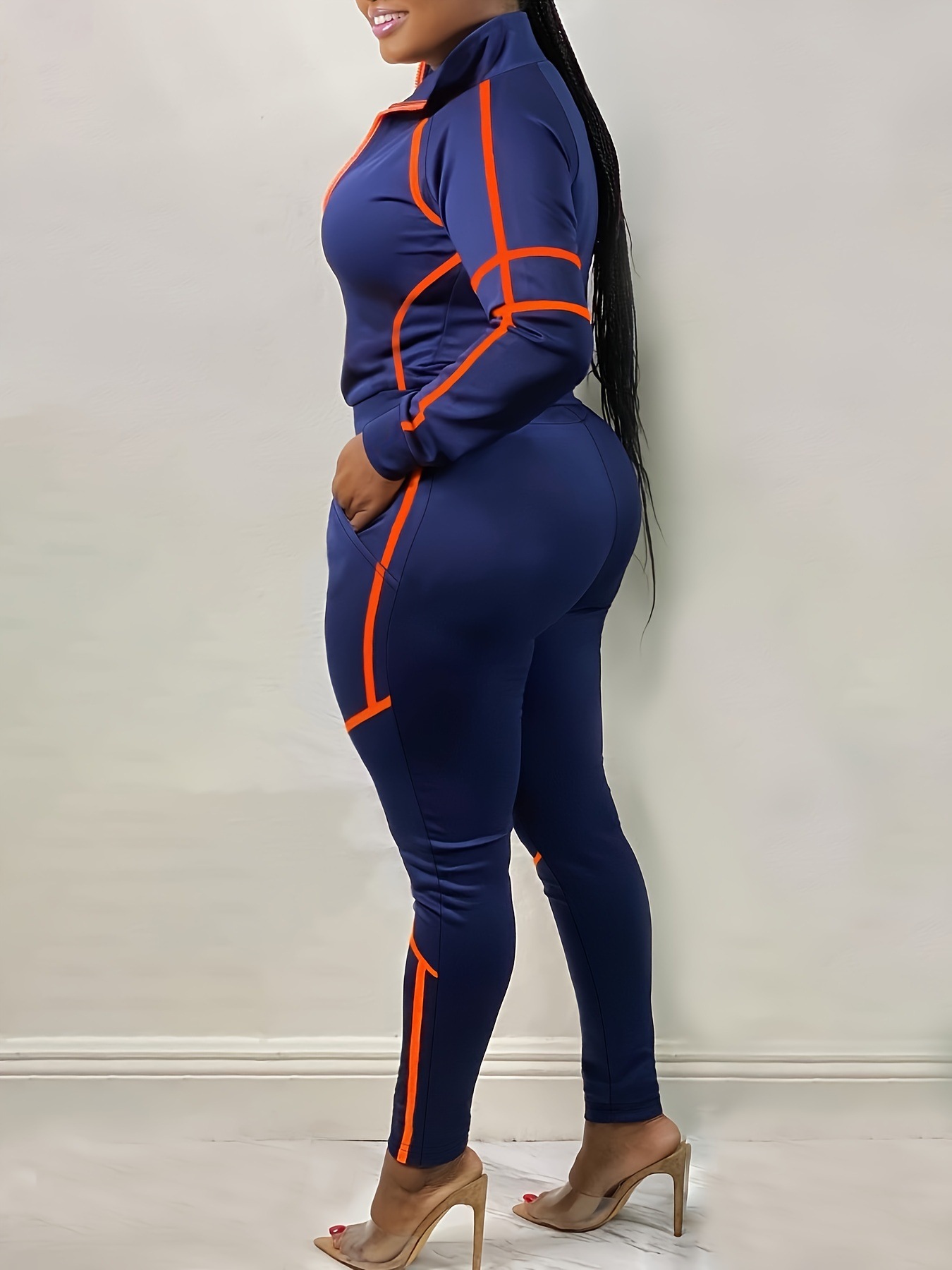 Women Printed Long-Sleeved Top and Pants Two-Piece Set