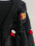 Women red faux mink Christmas coat Sweaters