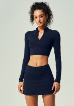 Women Zipper Long-sleeved yoga two-piece set Women Zipper Long-sleeved yoga two-piece set