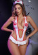 Lingerie Sexy Nurse Costume Mesh Cross-Lace-Up Role-Play Uniform Seduction Set for Women