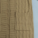 Fashion Women's Autumn Winter Solid Color Long Knit Cardigan Coat