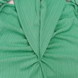 Fashion Women's Halter Neck Knit Cut-Out Sexy Slit Dress