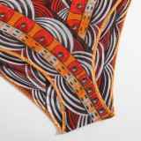 Women Long-Sleeved Mesh One-Piece Swimsuit