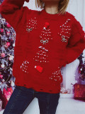 Women Pearl Christmas Sweater