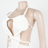 Fashion Women's Halter Neck Knit Cut-Out Sexy Slit Dress