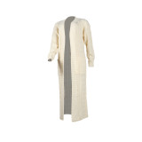 Fashion Women's Autumn Winter Solid Color Long Knit Cardigan Coat