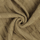 Fashion Women's Autumn Winter Solid Color Long Knit Cardigan Coat