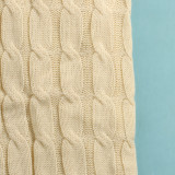 Fashion Women's Autumn Winter Solid Color Long Knit Cardigan Coat