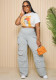 Autumn Winter's Elastic Waist Multi-Pocket Patchwork Loose Straight Leg Long Pants