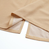 African Plus Size Women's Fashion Puff Sleeve Party Dress Beaded Sequin High Waist Gown