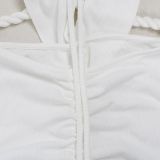 Fashion Women's Halter Neck Knit Cut-Out Sexy Slit Dress