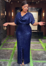 Evening Gown Formal Party African Fashion Sequin Plus Size Women's Chic Dress Evening Gown Formal Party African Fashion Sequin Plus Size Women's Chic Dress