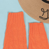 Fashion Women's Autumn Winter Solid Color Long Knit Cardigan Coat