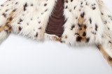 Autumn Fashion Style Street Women Color Block Fringe Cardigan Coat