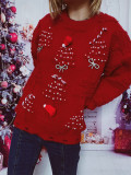 Women Pearl Christmas Sweater