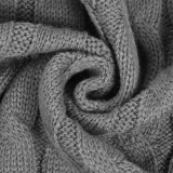 Fashion Women's Autumn Winter Solid Color Long Knit Cardigan Coat