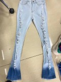 Women Summer Street Trendy High Waist Stretch Denim Pants