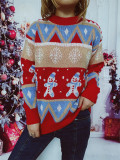 Women Casual Christmas Round Neck Long Sleeve Sweater